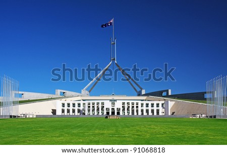 Australian Parliament House in Canberra Royalty-Free Stock Photo #91068818