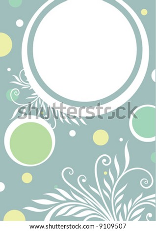 Floral frame in pastel shades