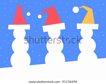 winter holiday vector design with snowman