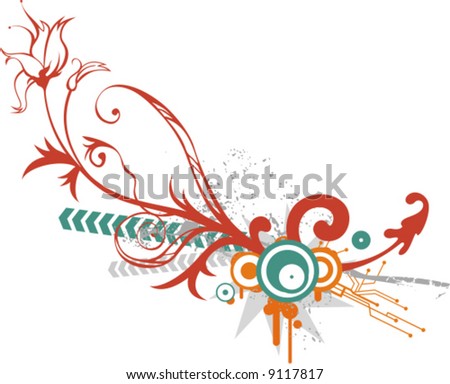 Abstract floral background, vector illustration series.