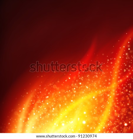 Burn flame fire background. Raster version.