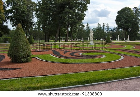 View of  Catherine Park , Tsarskoye Selo, Russia.