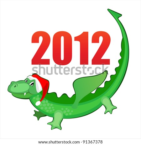 illustration new year's merry dragon