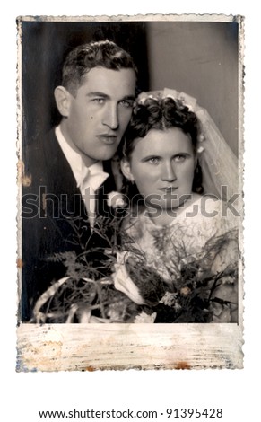 wedding day - photo scan - about 1945