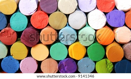 colored crayons