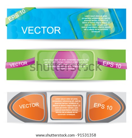 Vector web banner set