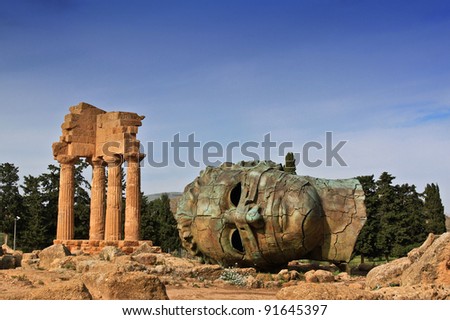Valley of the Temples Agrigento Royalty-Free Stock Photo #91645397