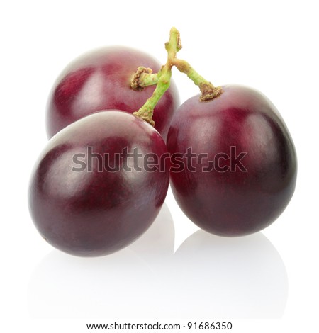  Red grape isolated on white, clipping path included Royalty-Free Stock Photo #91686350