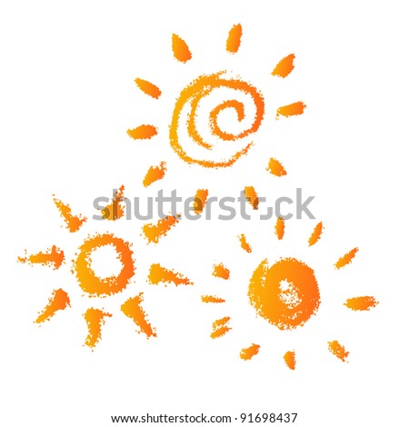hand drawn sun collection