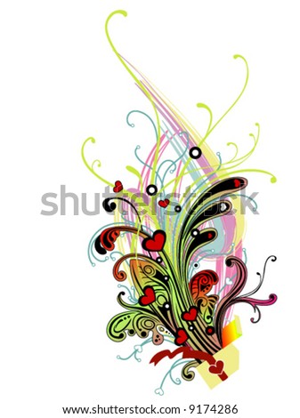 Abstract Opened Gift Design - Vector