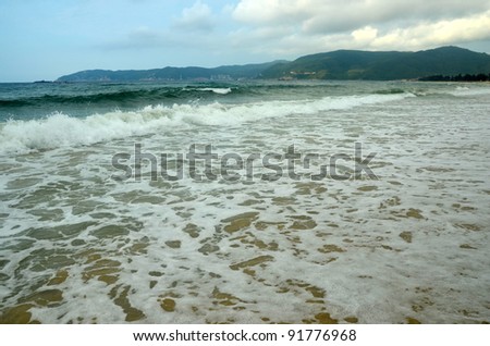 Surf on Hainan Island China, Hainan; Sanya, Yalong Bay, may 2011