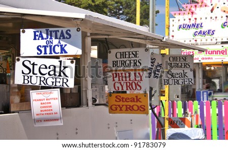 Food Vendor at County Fair Food Trucks