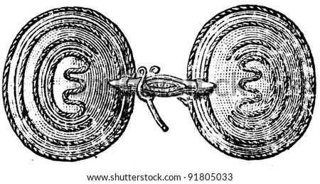 bronze buckle, Oranienburg, Germany - an illustration of the encyclopedia publishers Education, St. Peterburg, Russian Empire, 1896
