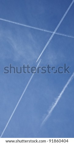 Air precision at sky Royalty-Free Stock Photo #91860404