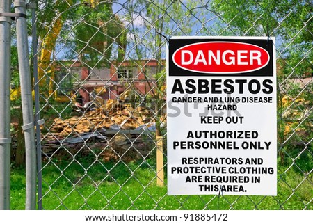 Posted Asbestos on Fence
