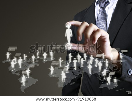 social network structure Royalty-Free Stock Photo #91919858