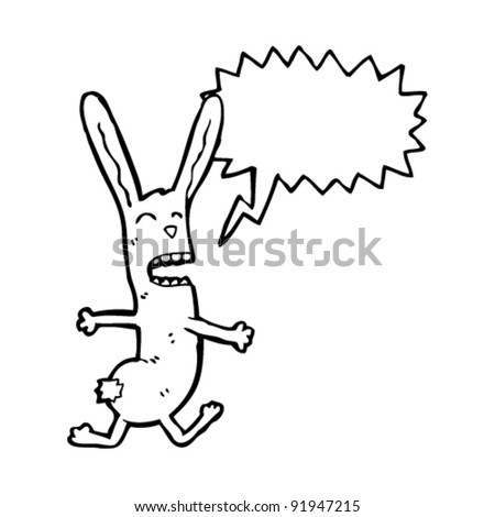 funny rabbit with speech bubble