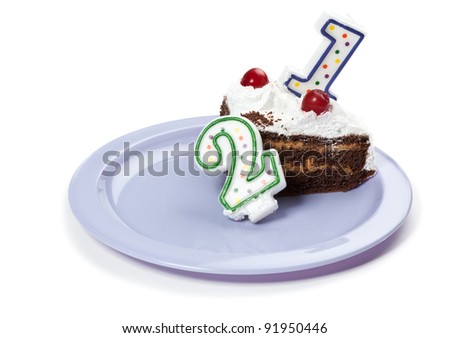 Birthday cake with two candles