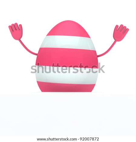 one colorful easter egg with streak wave go