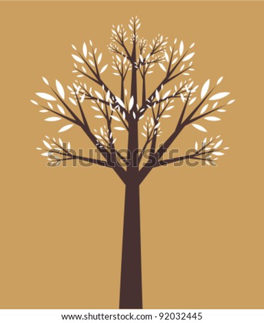 Symbolic tree. Vector illustration