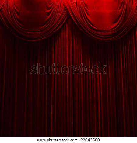 red velvet stage theater curtains