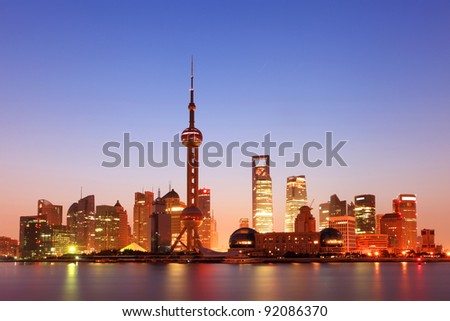 shanghai with sunrise