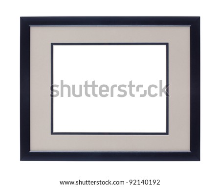 Modern Black picture frame with clipping path - add your own photos!