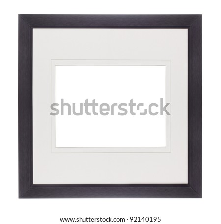 Modern Black picture frame with clipping path - add your own photos!