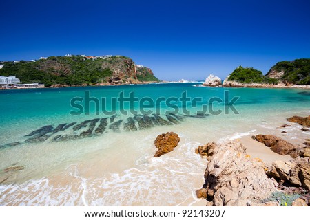 beach in Knysna, Western Cape, South Africa Royalty-Free Stock Photo #92143207