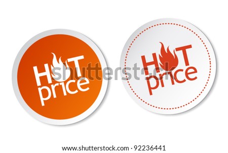 Hot price stickers Royalty-Free Stock Photo #92236441