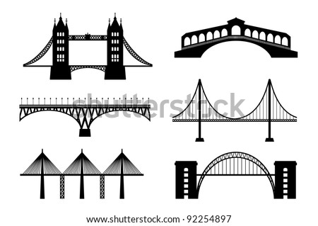 Set of bridge Royalty-Free Stock Photo #92254897