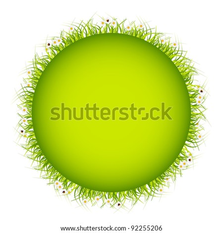 green eco background, abstract art illustration  Raster version