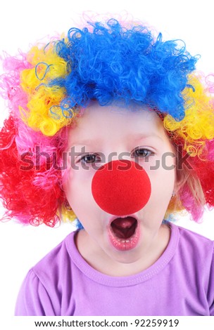 closeup image of the cute little clown
