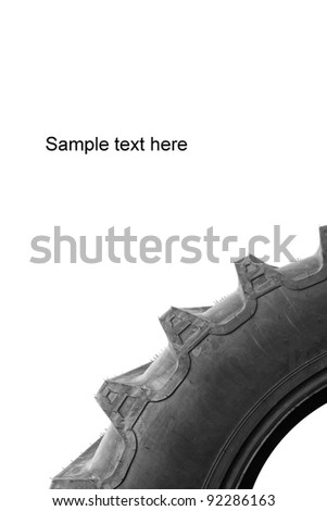 Automobile tire isolated on the white background