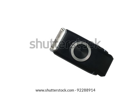 Black and silver electric shave isolated on white background