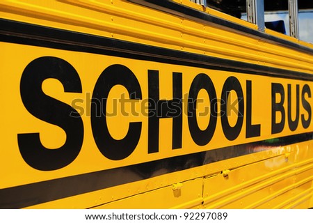 school bus sign detail