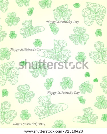 Background by Day of Sacred Patrick with a clover