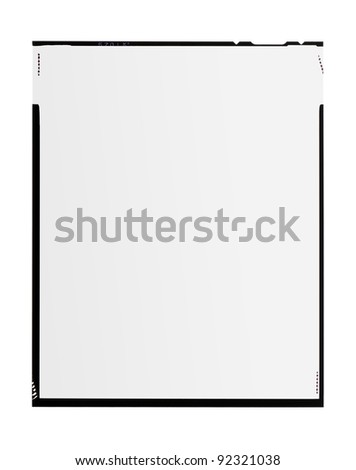 large format film, isolated on white