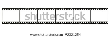 35 mm film strip, isolated on white Royalty-Free Stock Photo #92321254