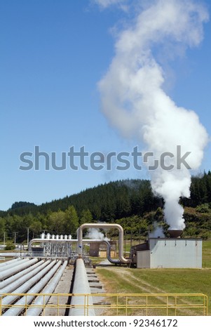 Green energy - geothermal power station