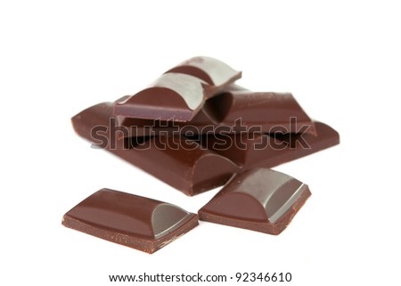 chocolate isolated on white background