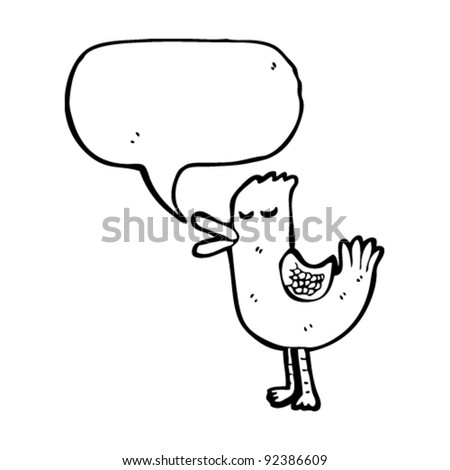funny bird with speech bubble