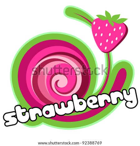 Background for design of packing. Strawberry. Vector illustration.