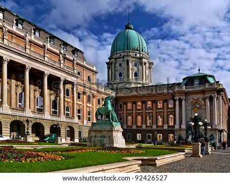 historic Royal Palace in Budapest Royalty-Free Stock Photo #92426527
