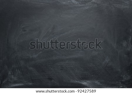 Blank chalkboard, blackboard texture with copy space Royalty-Free Stock Photo #92427589