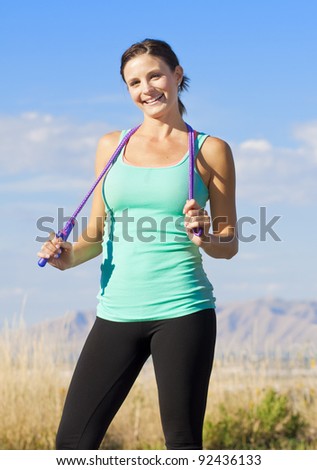Beautiful and Fit Female Portrait Royalty-Free Stock Photo #92436133