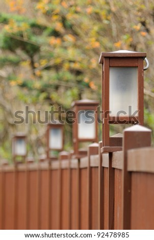 Row of Japanese lantern