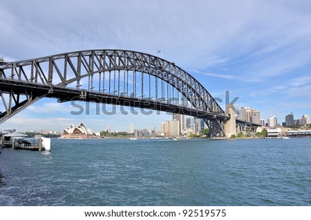 View of Sydney Harbour Bridge in a Clear Winter Day