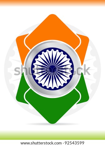 Creative icon design for Republic day and Independence Day. Vector illustration