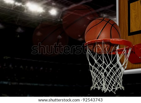 basketball shot Royalty-Free Stock Photo #92543743